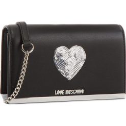 Torebka LOVE MOSCHINO - JC4165PP16L2190B Argento. Czarne torebki klasyczne damskie marki Love Moschino, ze skóry ekologicznej. W wyprzedaży za 529,00 zł.
