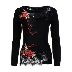 Swetry klasyczne damskie: Desigual Sweter Damski Sorpresa Xs Czarny
