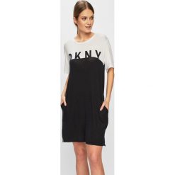 Dkny - Koszula nocna. Czarne piżamy damskie DKNY, s, z nadrukiem, z elastanu, bez rękawów. Za 339,90 zł.