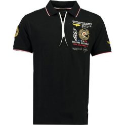 Koszulka polo w kolorze czarnym. Czarne koszulki męskie Geographical Norway Men, xxl, z napisami, z bawełny, bez rękawów. W wyprzedaży za 89,95 zł.