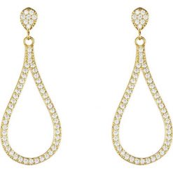 Kolczyki damskie: Pozłacane kolczyki-wkrętki z kryształkami Swarovski