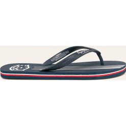Pepe Jeans - Japonki Swimming Stripe. Czarne kapcie męskie Pepe Jeans, z jeansu. W wyprzedaży za 69,90 zł.