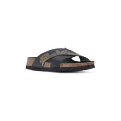 Klapki Birkenstock DAYTONA NERO. Czarne klapki damskie Birkenstock, bez wzorów, bez obcasa. Za 447,15 zł.