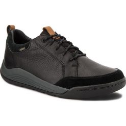 Półbuty CLARKS - Ashcombe Bay Gtx GORE-TEX 261354007 Black Leather. Czarne półbuty zamszowe męskie marki Clarks, na co dzień. W wyprzedaży za 369,00 zł.