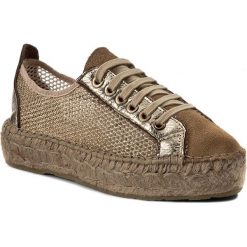 Espadryle EVA MINGE - Marcela 1B 17MJ1372155ES 611. Żółte espadryle damskie Eva Minge, ze skóry, na płaskiej podeszwie. W wyprzedaży za 199,00 zł.