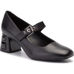 Półbuty GEOX - D Seyla Plus B D92DDB 000KF C9999 Black. Czarne półbuty damskie Geox, z aplikacjami, ze skóry, eleganckie, bez obcasa, na obcasie, bez zapięcia. W wyprzedaży za 289,00 zł.