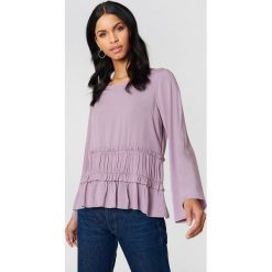 Bluzki asymetryczne: Rut&Circle Bluzka odcinana w talii Venda – Purple