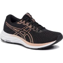 Buty ASICS - Gel-Excite 1012A562 Black/Rose Gold 001. Czarne buty sportowe damskie Asics, bez wzorów, z tworzywa sztucznego, sportowe, do biegania. Za 339,00 zł.