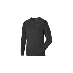Bluzy Salewa Koszulka Sesvenna WO M L/S Tee 26452-0910. Czarne bluzy męskie Salewa, s, bez wzorów, bez kołnierzyka, bez rękawów. Za 359,10 zł.