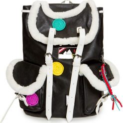 Plecak SPORTALM RETRO SACKL. Czarne plecaki damskie Sportalm, z aplikacjami, ze skóry, retro. Za 750,00 zł.