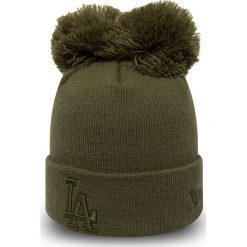 New Era - Czapka. Zielone czapki damskie New Era, na zimę, bez wzorów, z dzianiny. Za 119,90 zł.