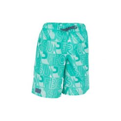 Spodenki surfing długie Joko Letters dla dzieci. Zielone buty sportowe chłopięce marki TRIBORD, z poliesteru. Za 39,99 zł.