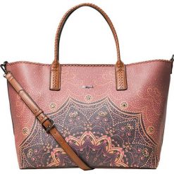 Desigual Torebka Bols Tekila Sunrise Holbox Cognac 19WAXP21 6042. Brązowe torebki klasyczne damskie Desigual, bez wzorów, bez dodatków. Za 370,00 zł.