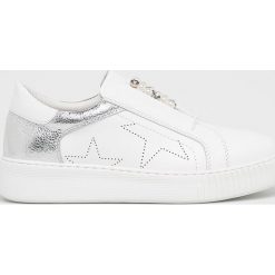 Badura - Buty. Białe buty sportowe damskie Badura, bez wzorów, ze skóry, sportowe. W wyprzedaży za 239,90 zł.