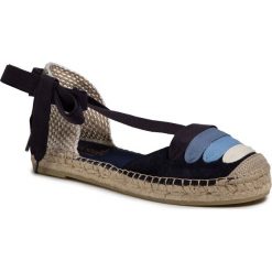 Espadryle VIDORRETA - Campesina 21388 Marino. Niebieskie espadryle damskie Vidorreta, bez wzorów, ze skóry, bez obcasa. Za 369,00 zł.