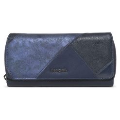 Desigual Portfel Damski Priya Maria Ciemnoniebieski. Szare portfele damskie Desigual, bez wzorów. W wyprzedaży za 212,00 zł.