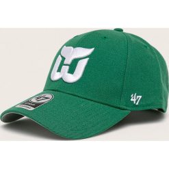 47brand - Czapka. Zielone czapki damskie 47brand, z aplikacjami, z wełny. Za 89,90 zł.