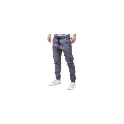 Joggery męskie: SPODNIE MĘSKIE JOGGERY P205 – SZARE