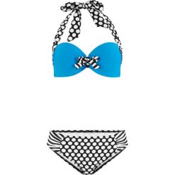 Bikini na fiszbinach (2 części) bonprix turkusowo-czarny. Stroje kąpielowe damskie bonprix. Za 74,99 zł.