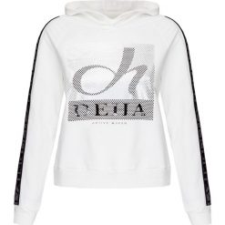 Bluza z kapturem DEHA ACTIVE. Szare bluzy damskie Deha, na jesień, z nadrukiem. W wyprzedaży za 308,00 zł.