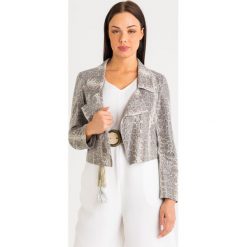 ŻAKIET SKÓRZANY Emporio Armani. Marynarki damskie Emporio Armani, bez wzorów. Za 3549,00 zł.
