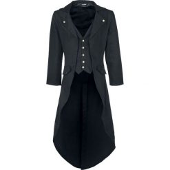 Banned Alternative Dovetail Coat Płaszcz czarny. Czarne płaszcze męskie marki Banned Alternative, xl, bez wzorów, militarne, bez kaptura. Za 399,90 zł.