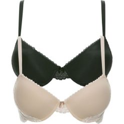 Biustonosz usztywniany (2 szt.) bonprix czarny + cielisty. Czarne biustonosze bardotka bonprix. Za 75,98 zł.