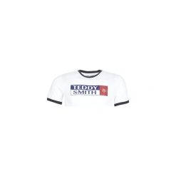 T-shirty z krótkim rękawem Teddy Smith TOZO. Białe t-shirty męskie marki Teddy Smith, s, bez wzorów, bez kołnierzyka, krótkie. Za 89,00 zł.