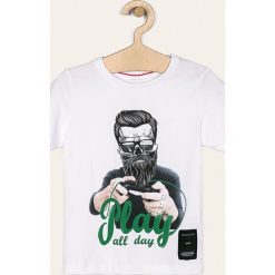 Name it - T-shirt dziecięcy 116-152 cm. Szare t-shirty chłopięce Name it, z nadrukiem, z bawełny, bez rękawów. Za 59,90 zł.