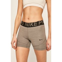 Nike - Szorty. Szare spodenki sportowe damskie Nike, s, bez wzorów, z elastanu, sportowe, dri-fit (nike). Za 99,90 zł.