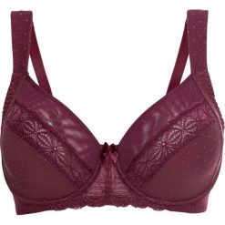 Biustonosz minimizer na fiszbinach bonprix czerwono-brązowy. Fioletowe biustonosze bonprix, w koronkowe wzory, z koronki. Za 49,99 zł.