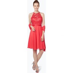Luxuar Fashion - Damska sukienka koktajlowa z etolą, różowy. Różowe sukienki damskie koktajlowe marki Luxuar Fashion, z haftami. Za 899,95 zł.