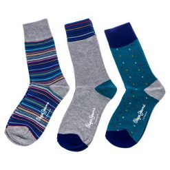 Pepe Jeans 3 Pack Skarpety Męskie Gari 38 - 42 Szary. Szare skarpetki męskie marki Pepe Jeans, bez wzorów, z jeansu. Za 75,90 zł.