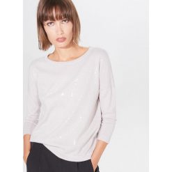 Bluza z cekinami - Jasny szary. Szare bluzy damskie Mohito, s, bez wzorów, bez rękawów, bez kaptura. Za 99,99 zł.