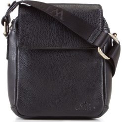 Torba 87-4U-602-1. Czarne listonoszki męskie marki Wittchen, w paski, na ramię, małe. Za 259,00 zł.