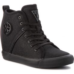 Sneakersy GUESS - FLJLY3 FAM12 BLACK. Czarne sneakersy damskie Guess, z materiału. Za 529,00 zł.