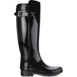 Hunter czarne Original Refined Back Strap Gloss Black. Czarne kalosze damskie Hunter, w paski. W wyprzedaży za 609,00 zł.