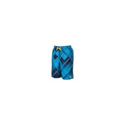 Kąpielówki męskie: Arena Szorty PRINTED CHECK BERMUDA, kolor BLACK,TURQUOISE, rozmiar L