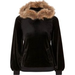 Happy Holly Bluza welurowa Kaylee czarny female czarny 40/42. Czarne bluzy damskie Happy Holly, bez wzorów, z weluru, bez rękawów, bez kaptura. W wyprzedaży za 119,00 zł.
