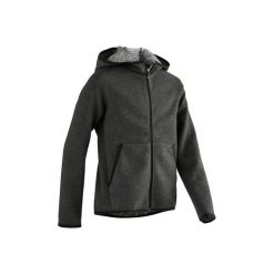 Bluza 500 Gym. Czarne bluzy chłopięce rozpinane DOMYOS, z kapturem. Za 64,99 zł.