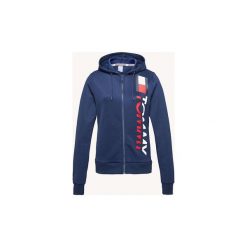Bluzy Tommy Sport S10S100092 HOODY ZIP. Niebieskie bluzy sportowe damskie Tommy Sport, s, bez wzorów, bez rękawów, bez kaptura. Za 284,49 zł.