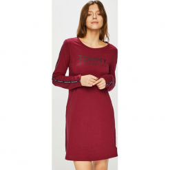 Tommy Hilfiger - Piżama. Brązowe piżamy damskie marki TOMMY HILFIGER, l, z nadrukiem, z bawełny. Za 229,90 zł.