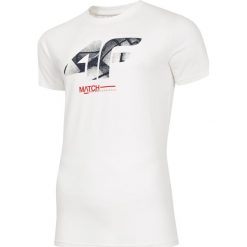 T-shirt męski TSM238 - biały. Białe koszulki męskie 4f, m, bez wzorów, bez kołnierzyka, bez rękawów. Za 59,99 zł.