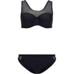 Bikini na fiszbinach (2 części) bonprix czarny. Czarne stroje kąpielowe damskie bonprix, z haftami. Za 54,99 zł.
