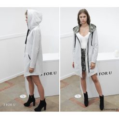EveryDay Coat Bluza długa szara. Szare bluzy z kapturem damskie marki Pakamera, l, moro, z długim rękawem, długie. Za 259,00 zł.