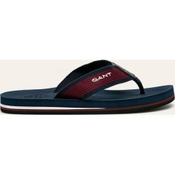 Gant - Japonki Palmworld. Niebieskie kapcie męskie GANT, bez wzorów, ze skóry. Za 179,90 zł.
