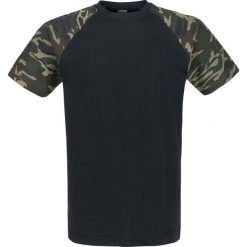 T-shirty męskie: Urban Classics Raglan Contrast Tee T-Shirt czarny/Woodland
