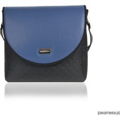 TOREBKA PURO CLASSIC 2561 BLUE LEATHER. Niebieskie torebki klasyczne damskie Pakamera, bez wzorów, na ramię, bez dodatków. Za 187,00 zł.