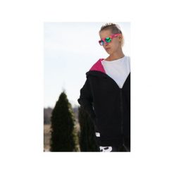 Boomber Black with pink. Czarne bluzy damskie marki Taff.one, s, bez wzorów, z jeansu, bez rękawów, bez kaptura. Za 299,00 zł.