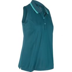 Top sportowy polo bonprix niebieskozielono-morski zielony. Niebieskie topy damskie bonprix, bez wzorów, polo. Za 24,99 zł.